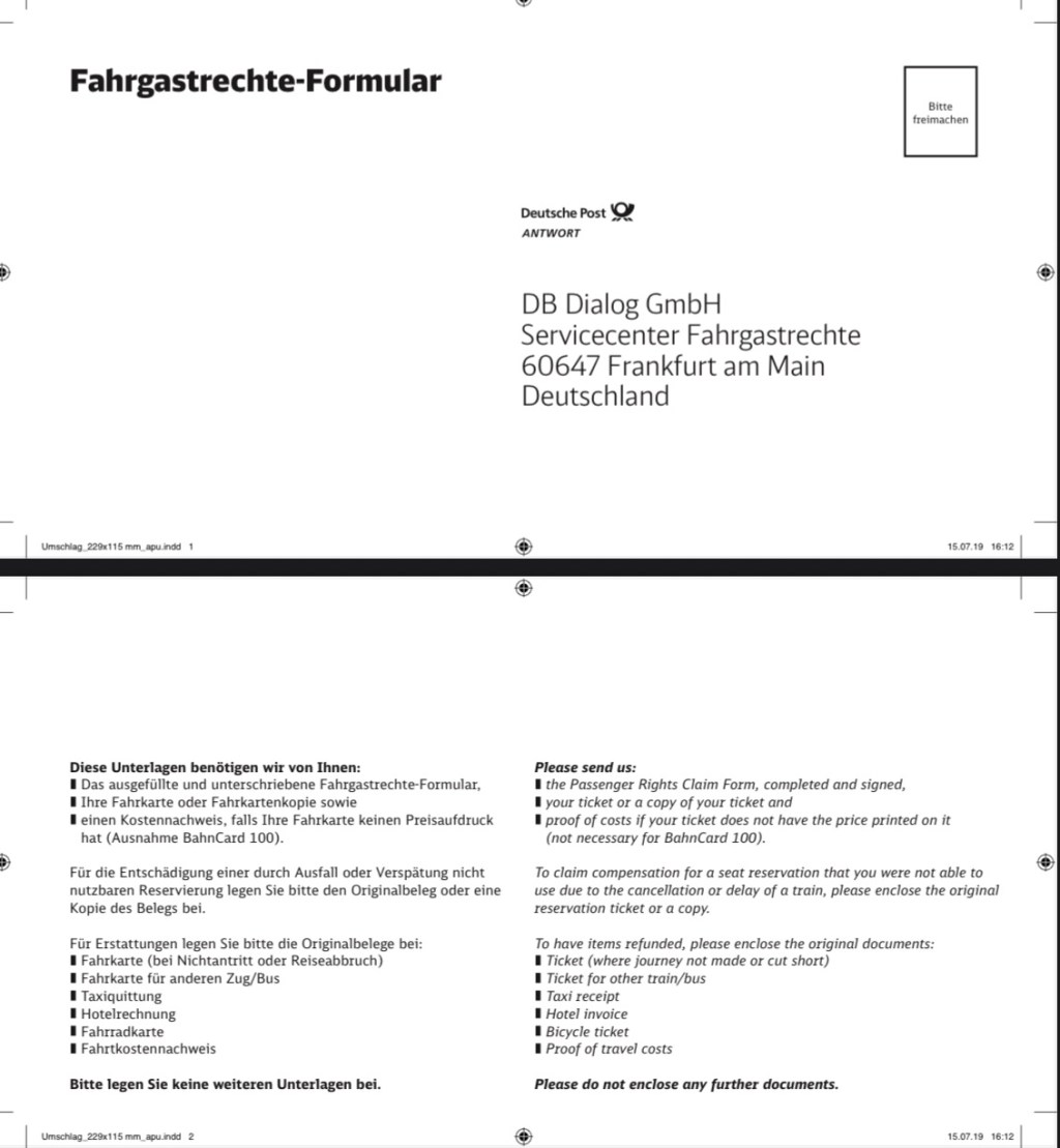 Fahrgastrechte: Online, Papier oder doch&nbsp;EU-Umweg?
