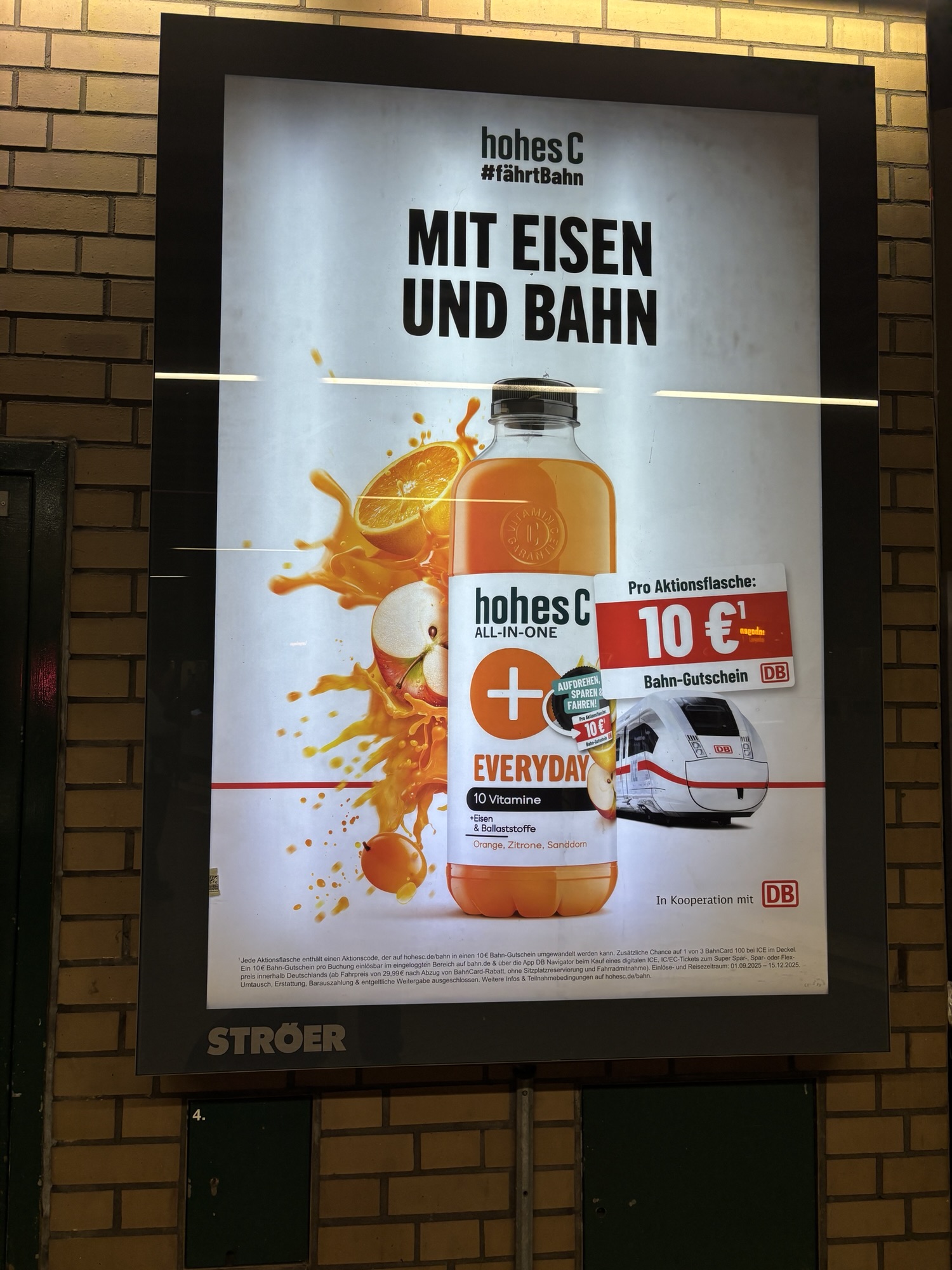 Große Säfte-Aktion: Hohes C schenkt dir Bahn-Gutschein