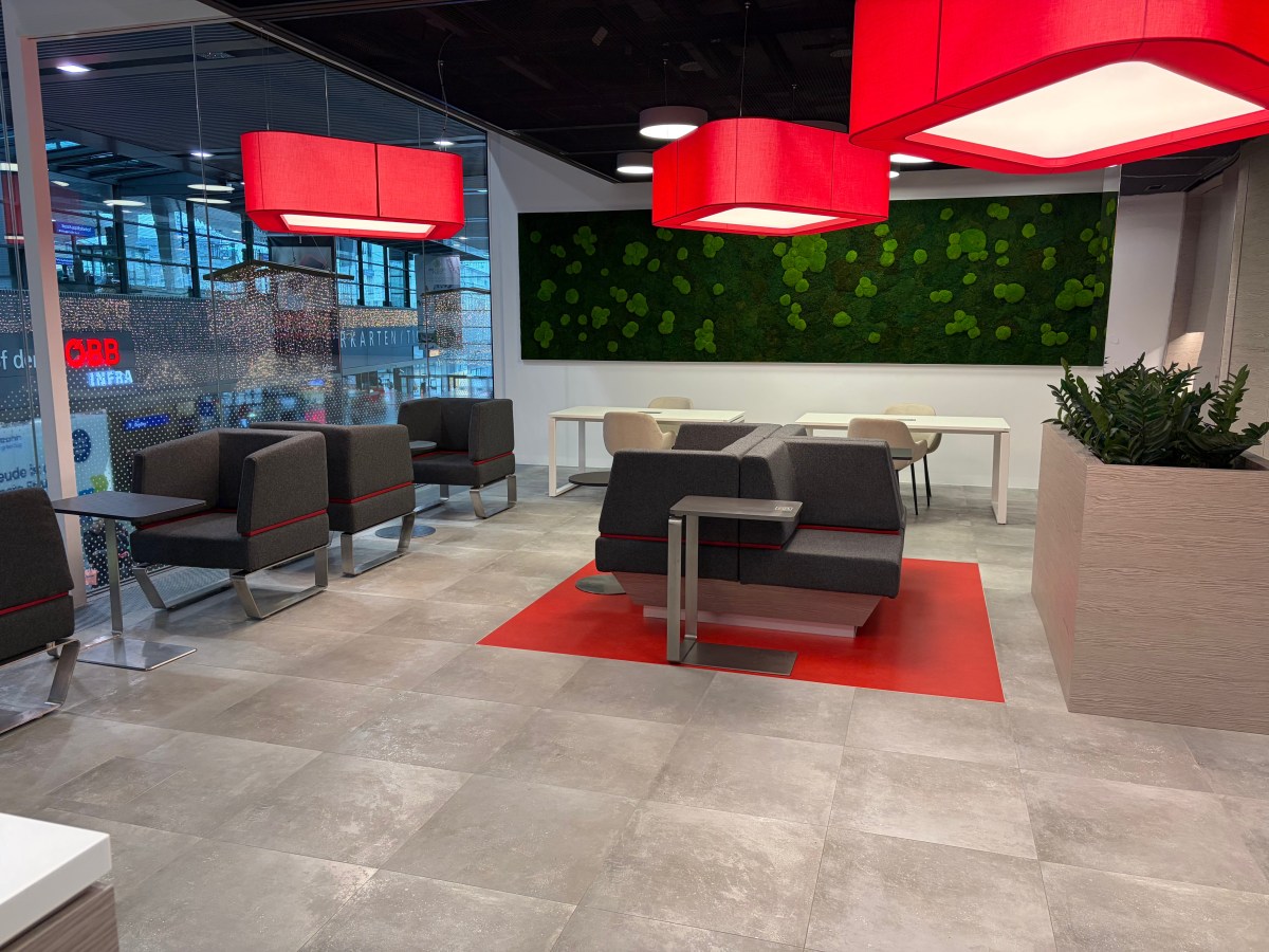 ÖBB Lounge Wien Hbf Ruhezone zwischen Railjet, Eile und&nbsp;Ansagen