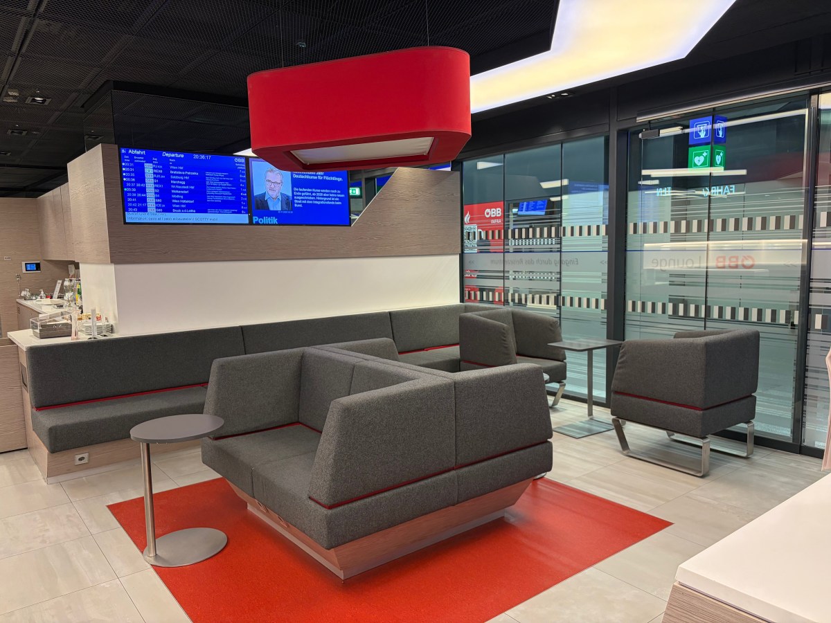 ÖBB Lounge Wien Meidling chillen vor der&nbsp;Weiterfahrt
