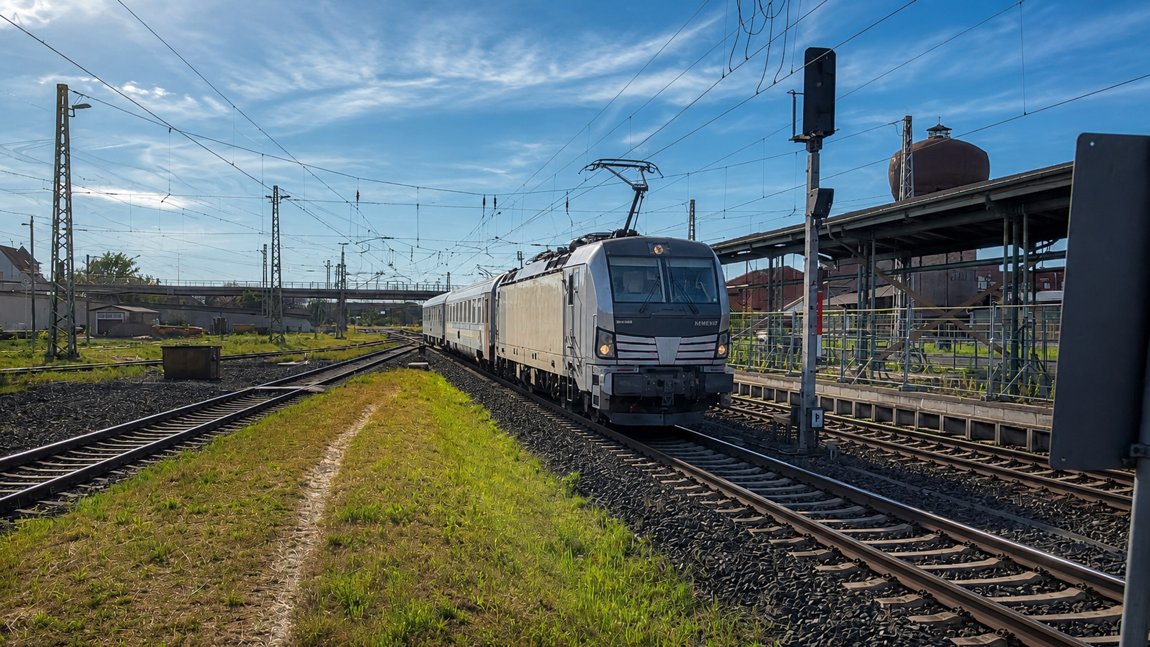 Einfahrt LeoExpres 235 Nordhausen
