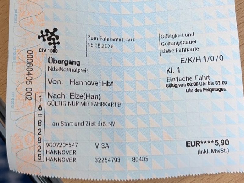 1.-Klasse-Aufpreis im Niedersachsentarif: Seit dem 1. August 2026 jetzt auch direkt bei der Deutschen Bahn&nbsp;erhältlich
